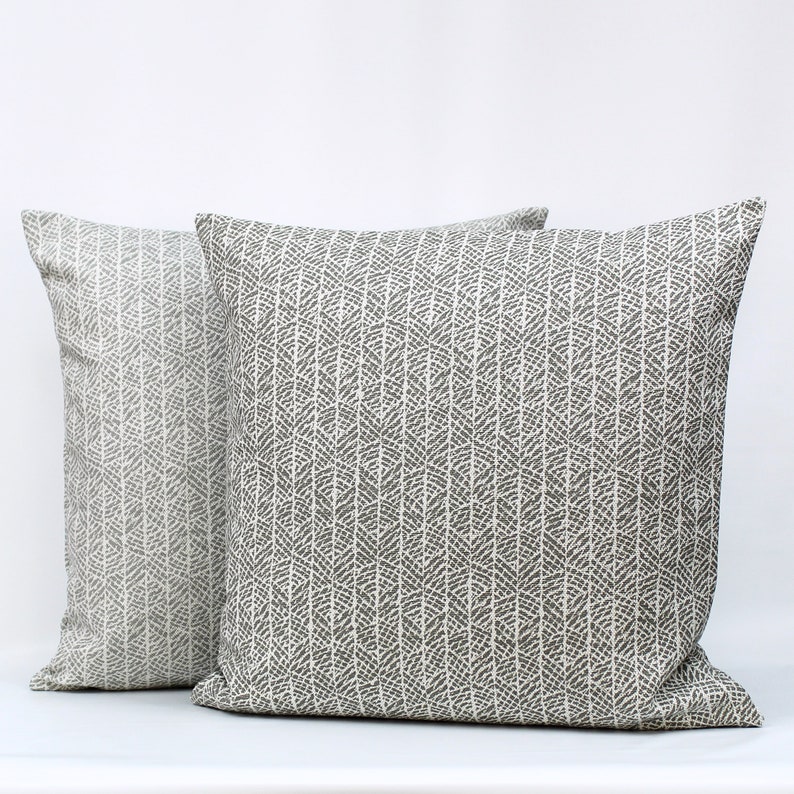Gray Stripe Pillow Cover Gray Throw Pillow Neutral Pillow Etsy