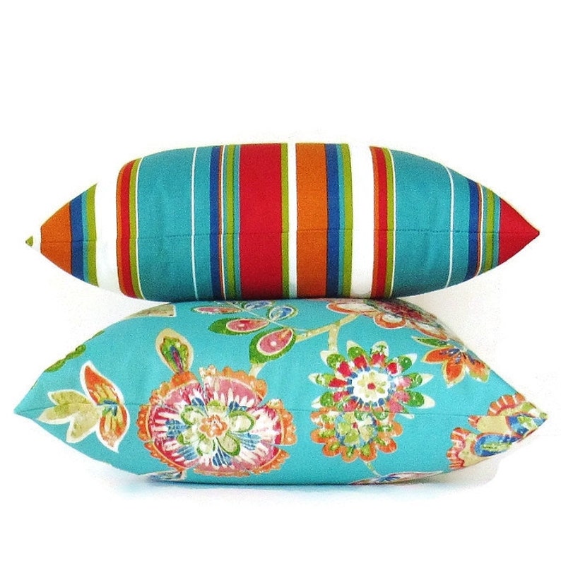Colorful Outdoor Pillow Cover Coordinating Outdoor Pillows Etsy