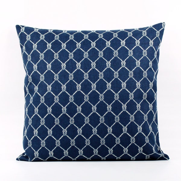 Navy Pillow Cover, Navy Blue Pillow, Navy Throw Pillow, Nautical Pillow, Beach House Pillow, Sailing Pillow, Navy Lumbar, Cushion,  Zipper