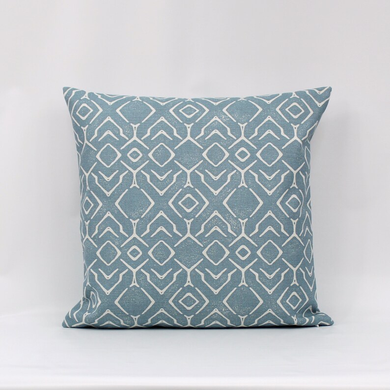 Navy Blue Throw Pillow Cover Blue Geometric Pillow Cover Etsy