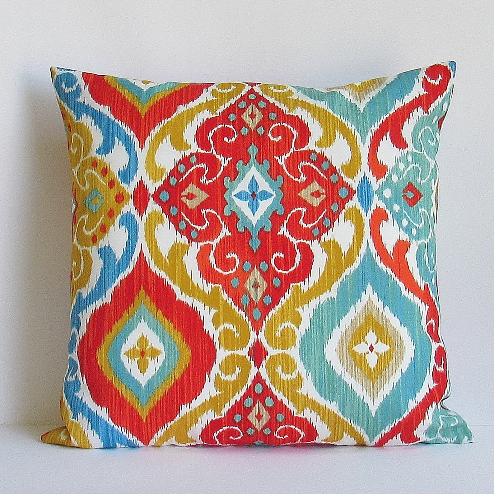 Colorful Outdoor Throw Pillow Cover Multi Color Outdoor Etsy
