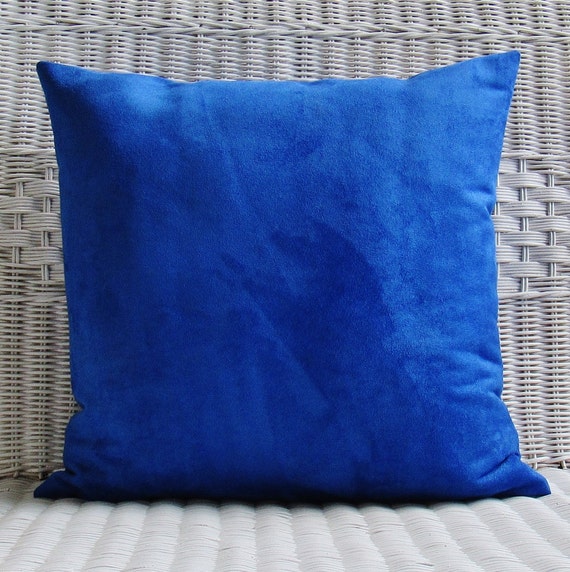 Royal Blue Throw Velvet Pillow Cover, Cobalt Blue Cushion Cover 