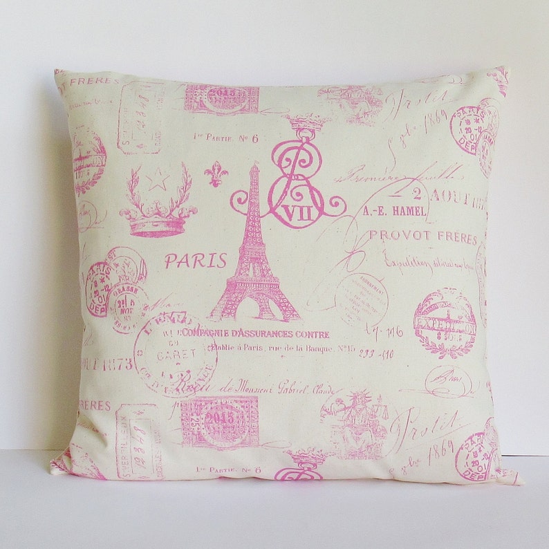 Paris Throw Pillow Cover Decorative Throw Black Toss Accent Etsy