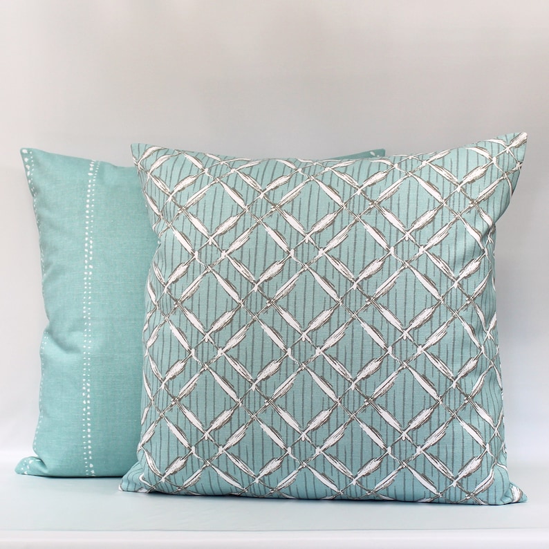 Aqua throw pillow covers Clearance