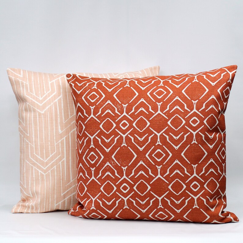 Orange Throw Pillow Cover Burnt Orange Throw Pillow Orange Etsy