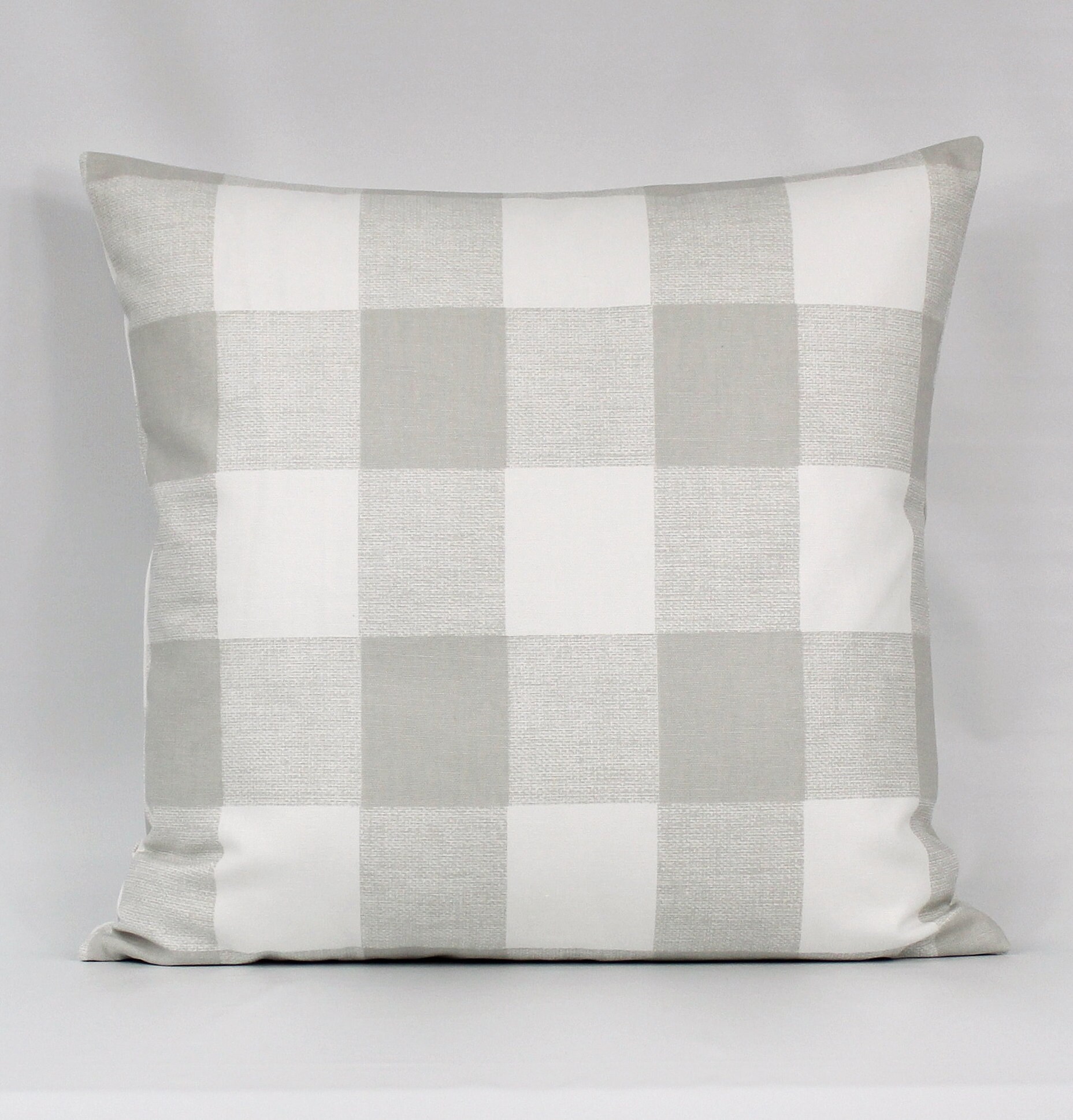 gray buffalo plaid pillows