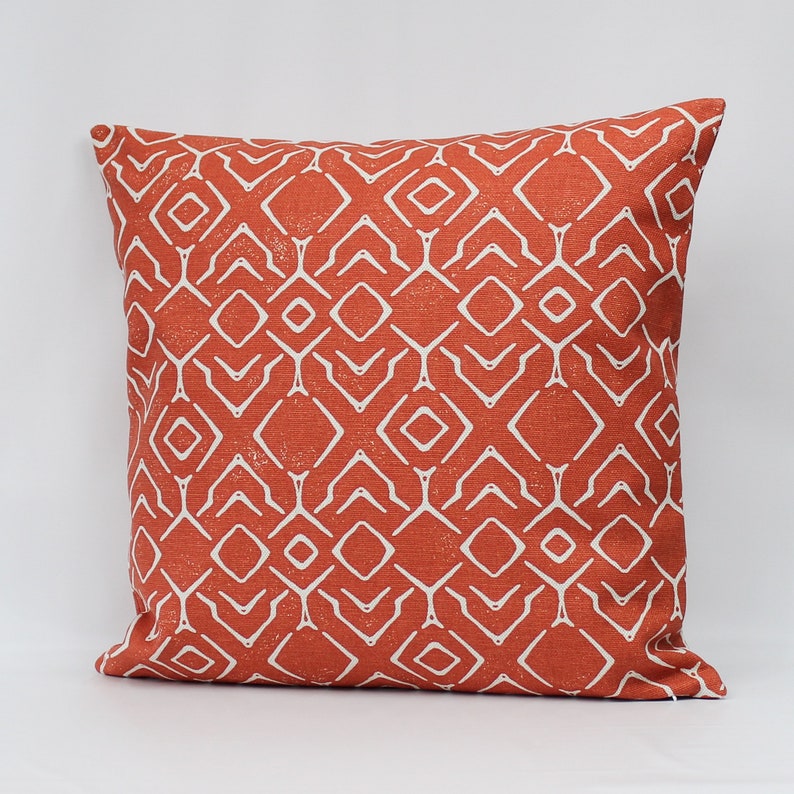 Orange Throw Pillow Cover Burnt Orange Throw Pillow Orange Etsy