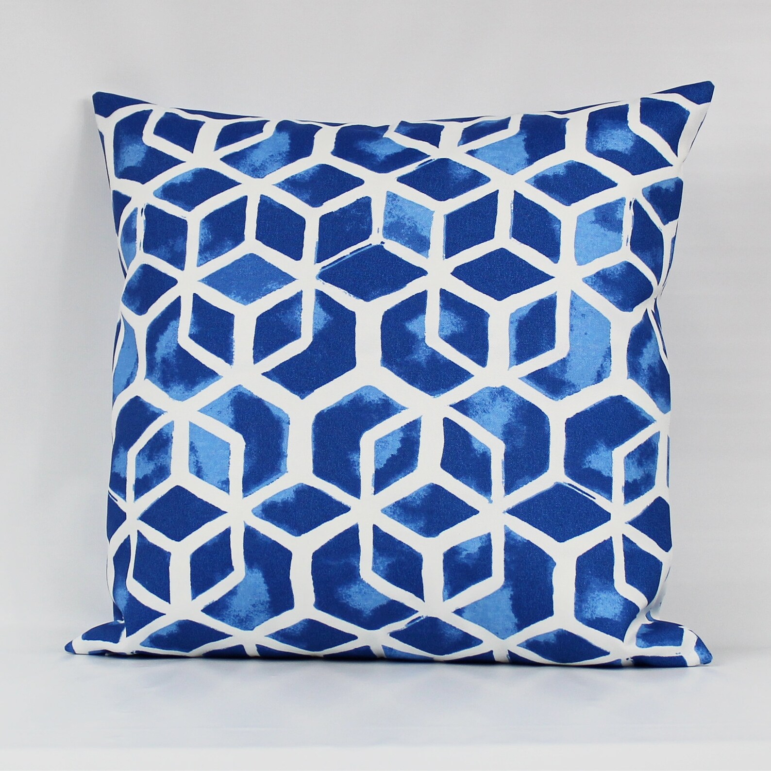 Blue Outdoor Pillow Cover Royal Blue Outdoor Cushion Cobalt Etsy
