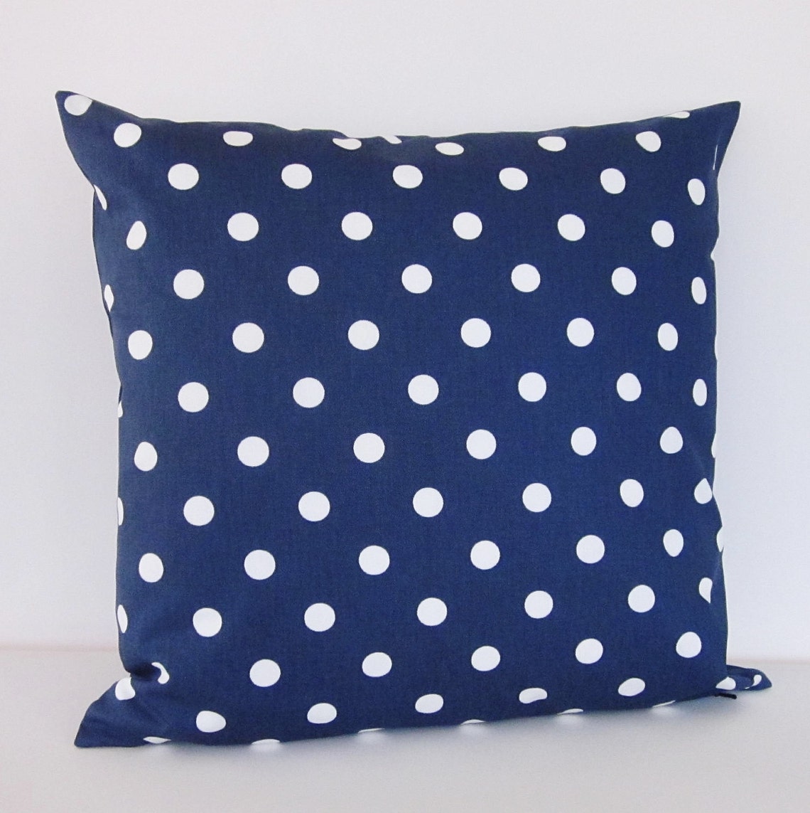 Navy Polka Dot Pillow Cover Navy Blue Polka Dot Pillow Navy Etsy