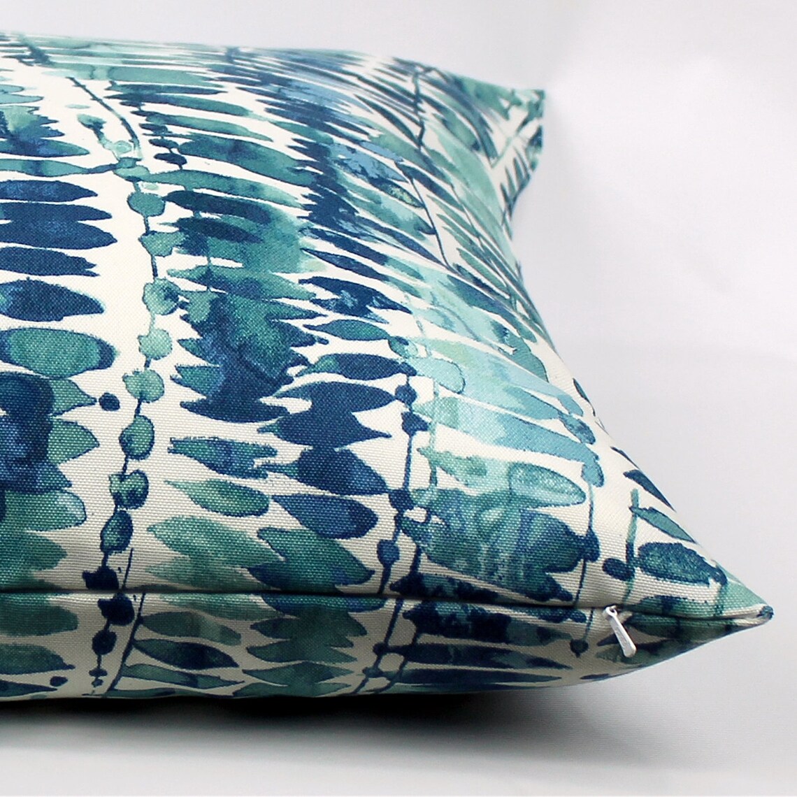 Navy Aqua Outdoor Pillow Cover Aqua Outdoor Pillow Cover Etsy