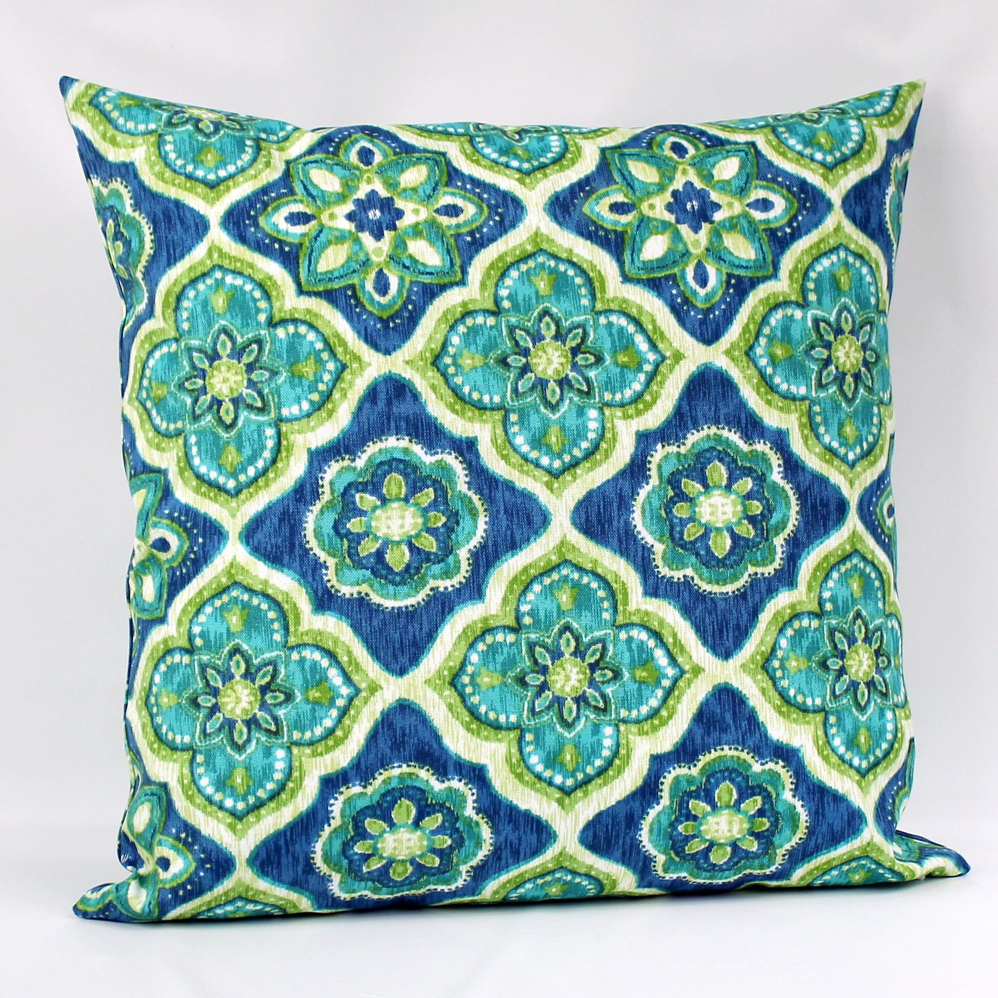 Blue Green Outdoor Pillow Cover Colorful Outdoor Pillow Etsy
