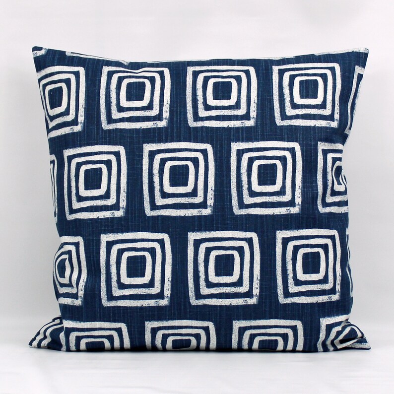 Navy Aqua Throw Pillow Cover Navy Blue Pillow Aqua Pillow Etsy