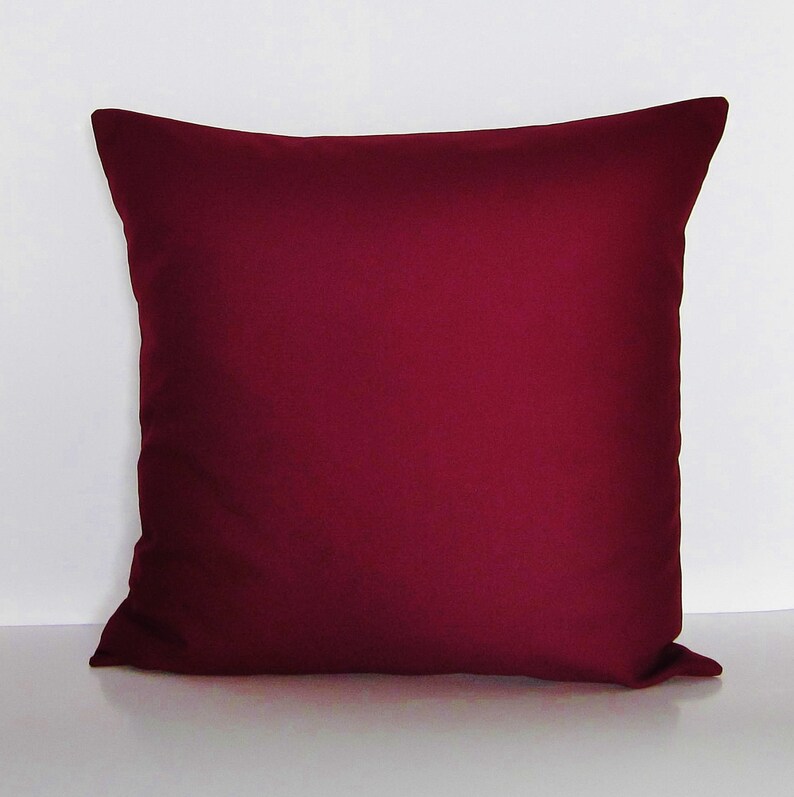 Burgundy Pillow Cover Decorative Throw Accent Pillow Couch Etsy