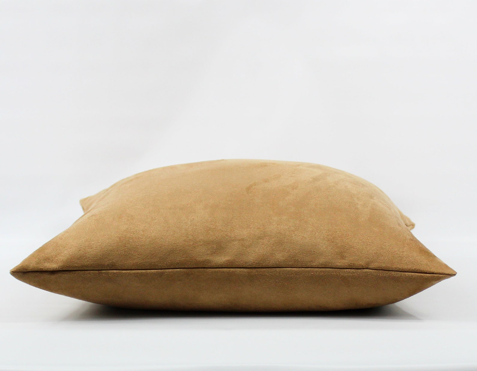 Brown Suede Pillow Cover, Golden Brown Pillow, Camel Suede Pillow, Gold