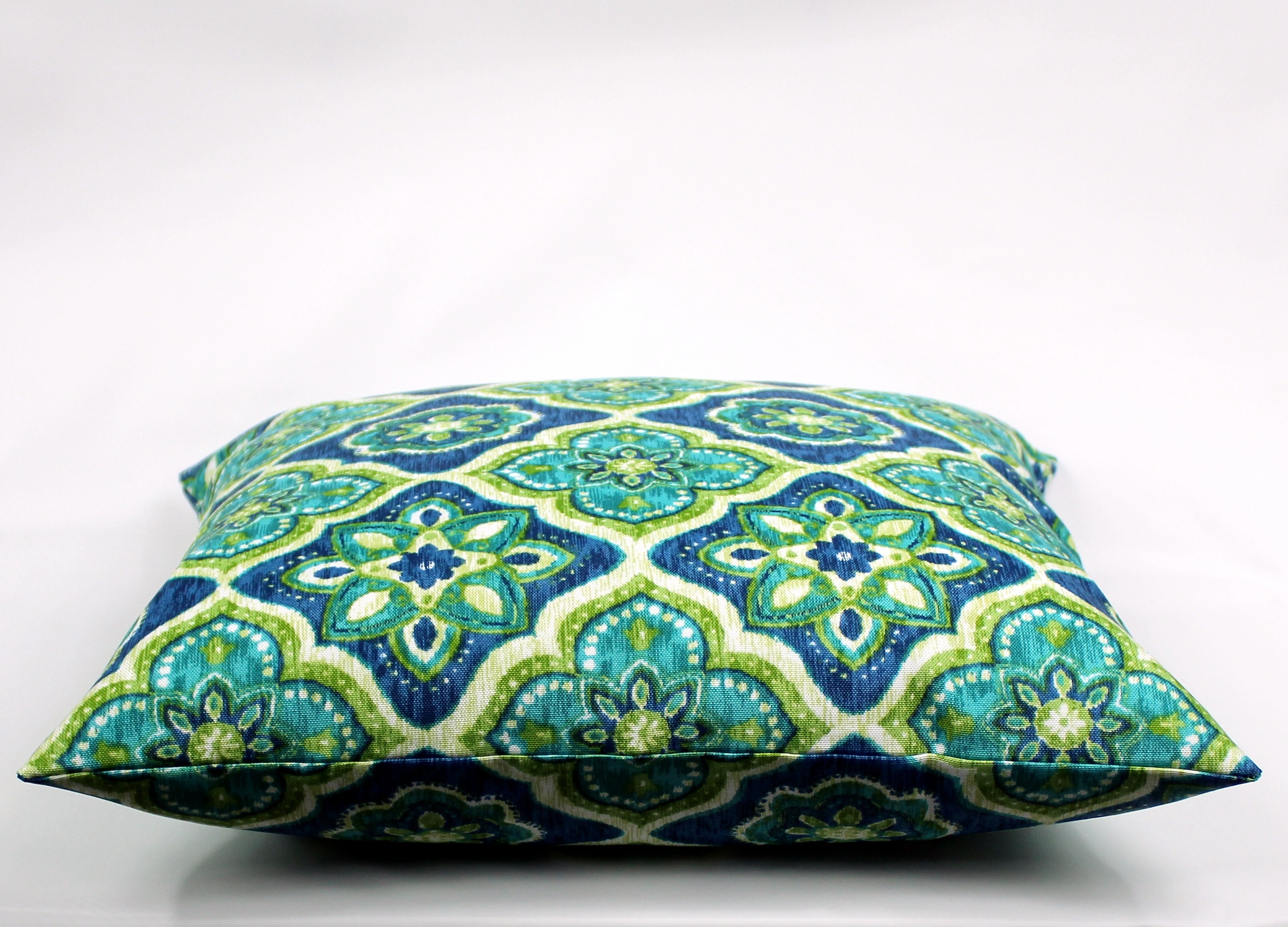 Blue Green Outdoor Pillow Cover Colorful Outdoor Pillow Etsy UK