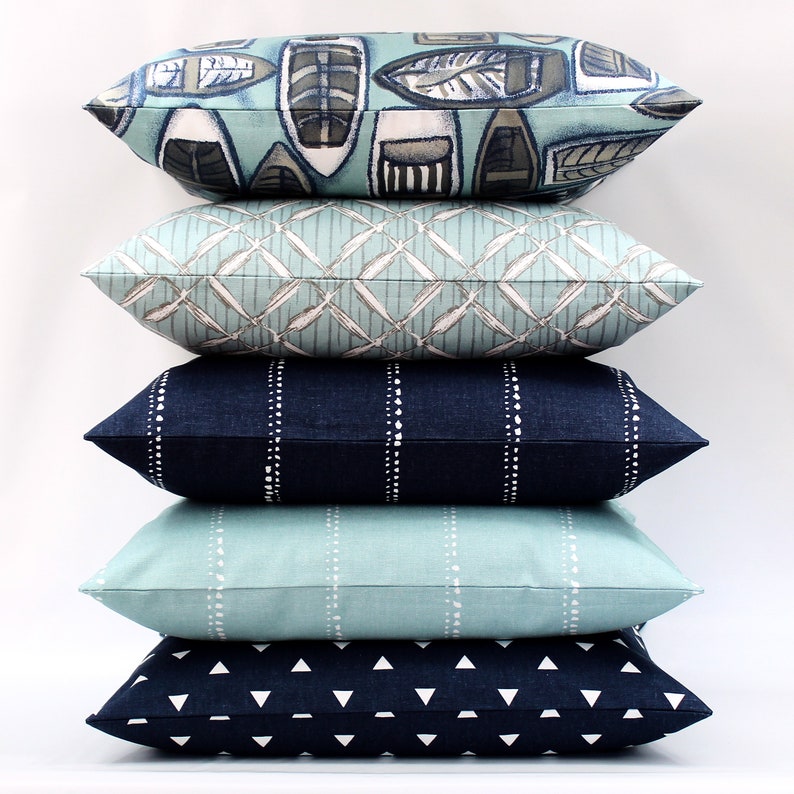 Navy Throw Pillow Cover Navy Pillow Navy White Pillow Navy Etsy