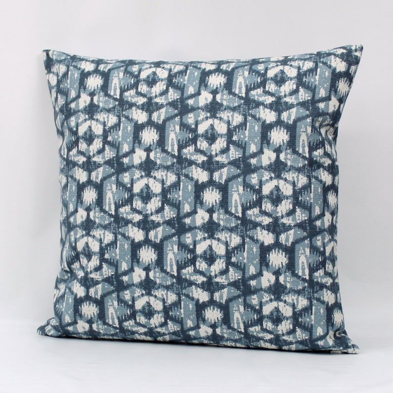 Navy Blue Geometric Throw Pillow Cover Blue Throw Pillow Etsy