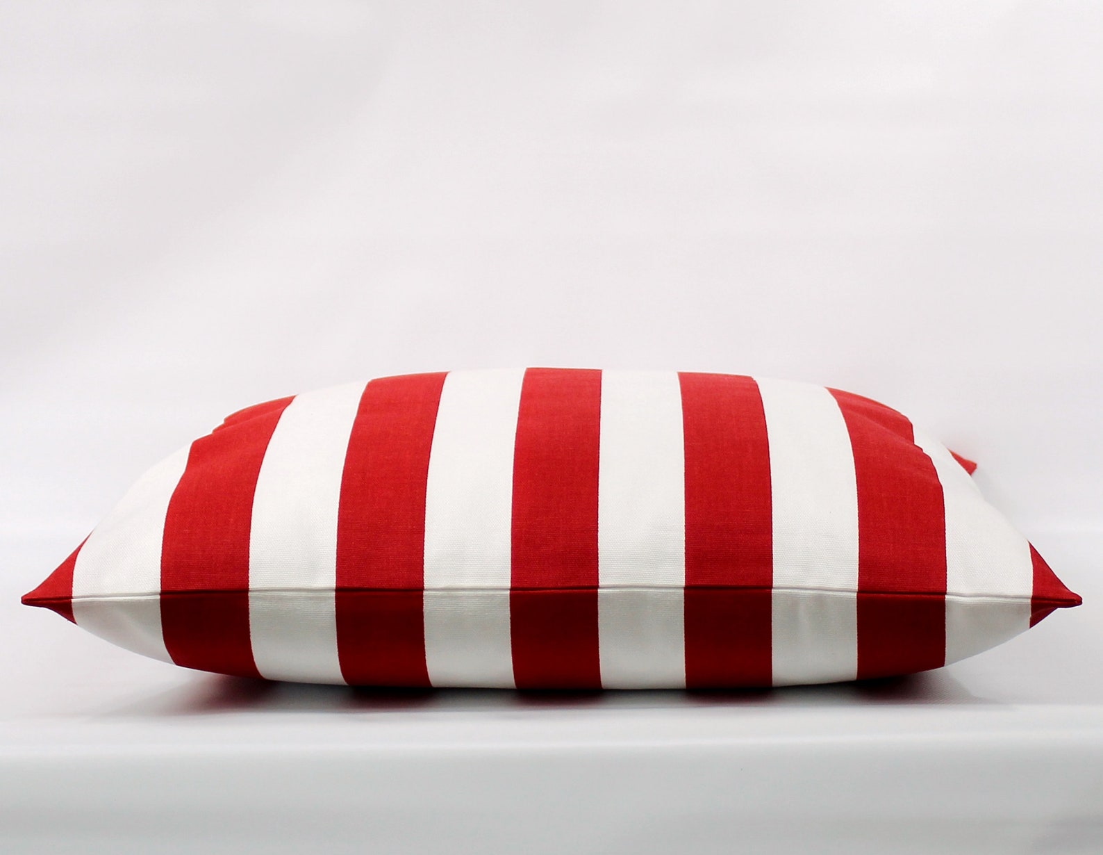Red Stripe Pillow Cover Red Striped Pillow Red White Pillow Etsy