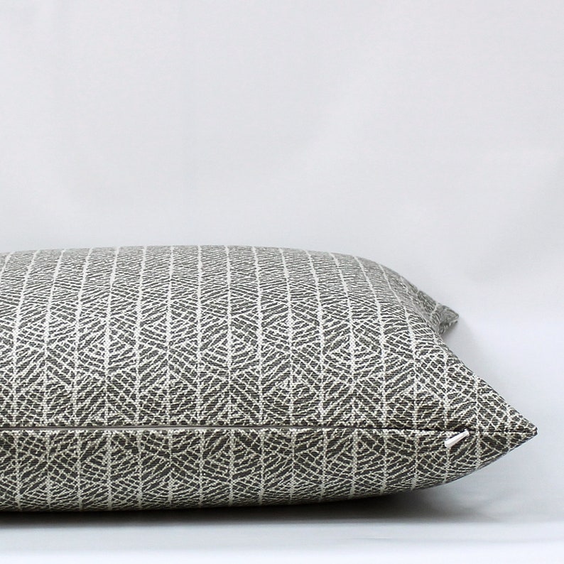 Gray Pillow Cover Gray Stripe Throw Pillow Neutral Pillow - Etsy