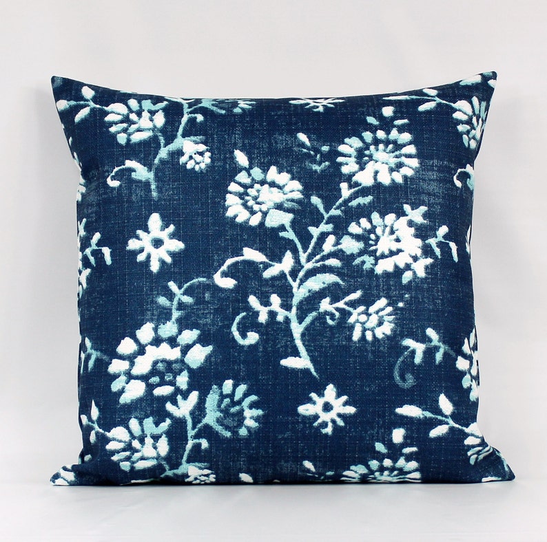 Navy Outdoor Pillow Cover Navy Blue Pillows Navy White Etsy