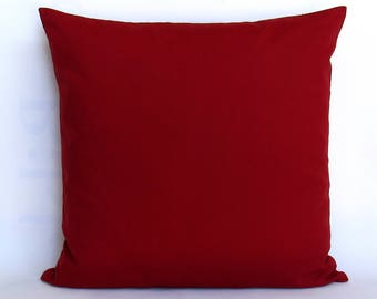 Burgundy Throw Pillow Cover, Brick Red Pillow, Burgundy Accent Pillow, Burgundy Couch Pillow, Christmas Pillow, Invisible Zipper