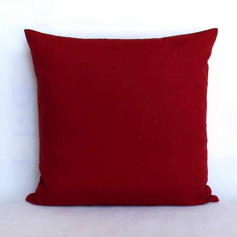Brick Red Throw Pillow Cover Burgundy Pillow Burgundy Accent Etsy