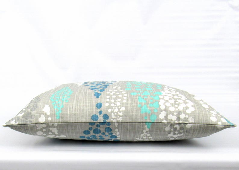 Aqua Pillow Cover Blue Gray Pillow Aqua Pillow Aqua Throw Etsy