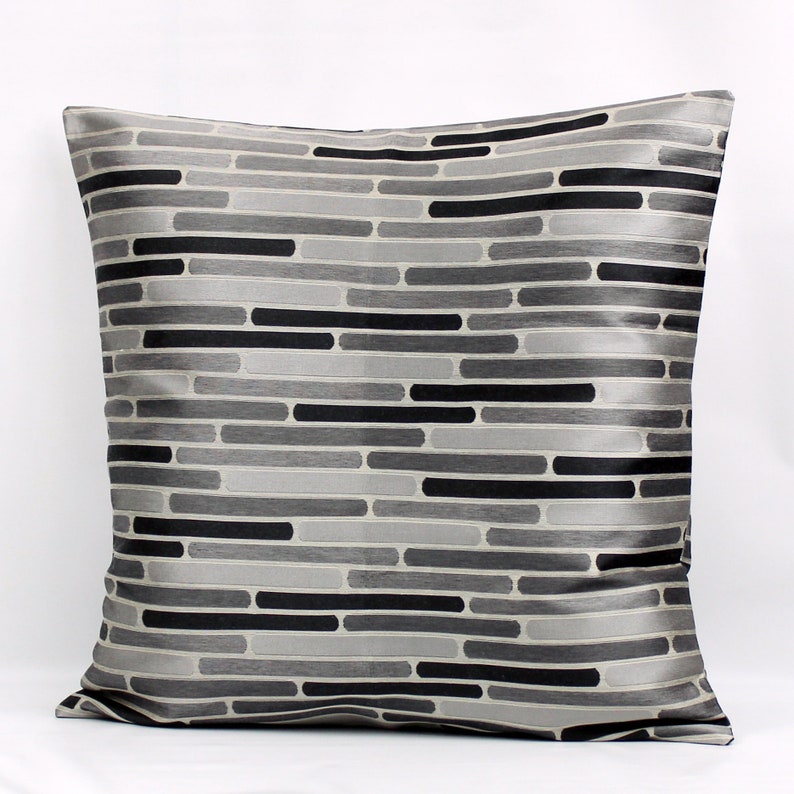 Gray Pillow Cover Gray Black Pillow Cover Gray Throw Pillow Etsy