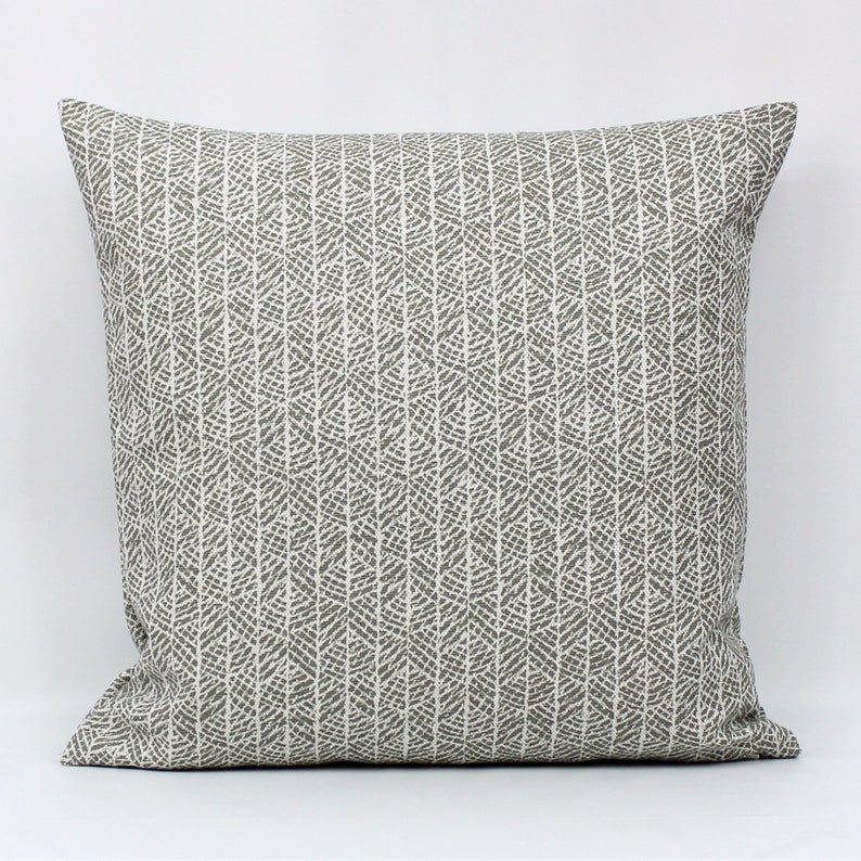Gray Pillow Cover Gray Stripe Throw Pillow Neutral Pillow Etsy