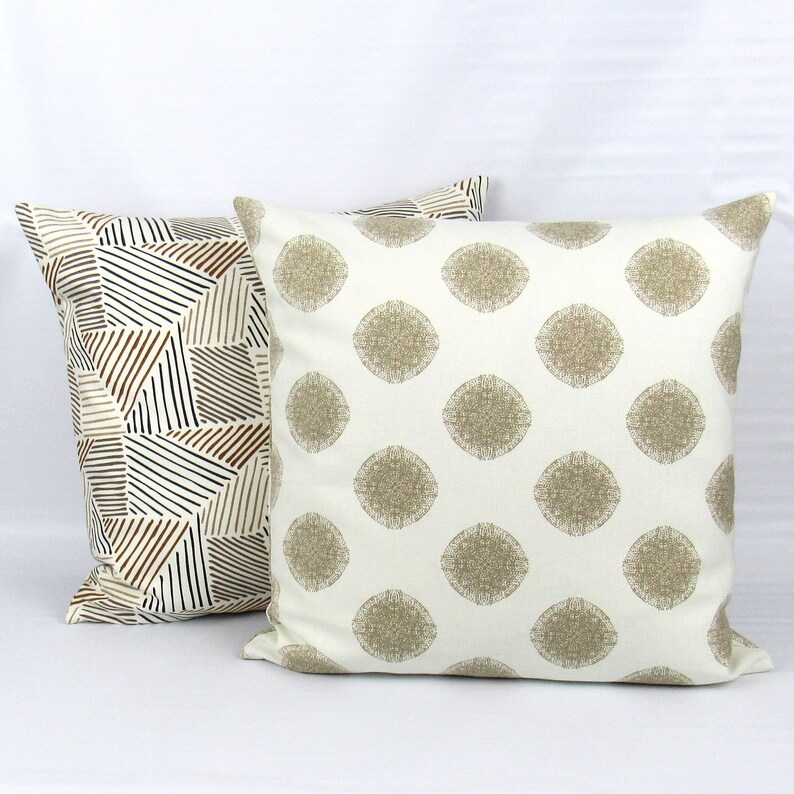 Brown Throw Pillow Cover Brown Black Pillow Tan Pillow Etsy