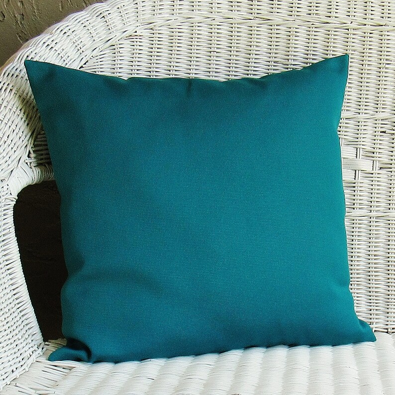 Teal Outdoor Pillow Cover Turquoise Outdoor Accent Pillow Etsy