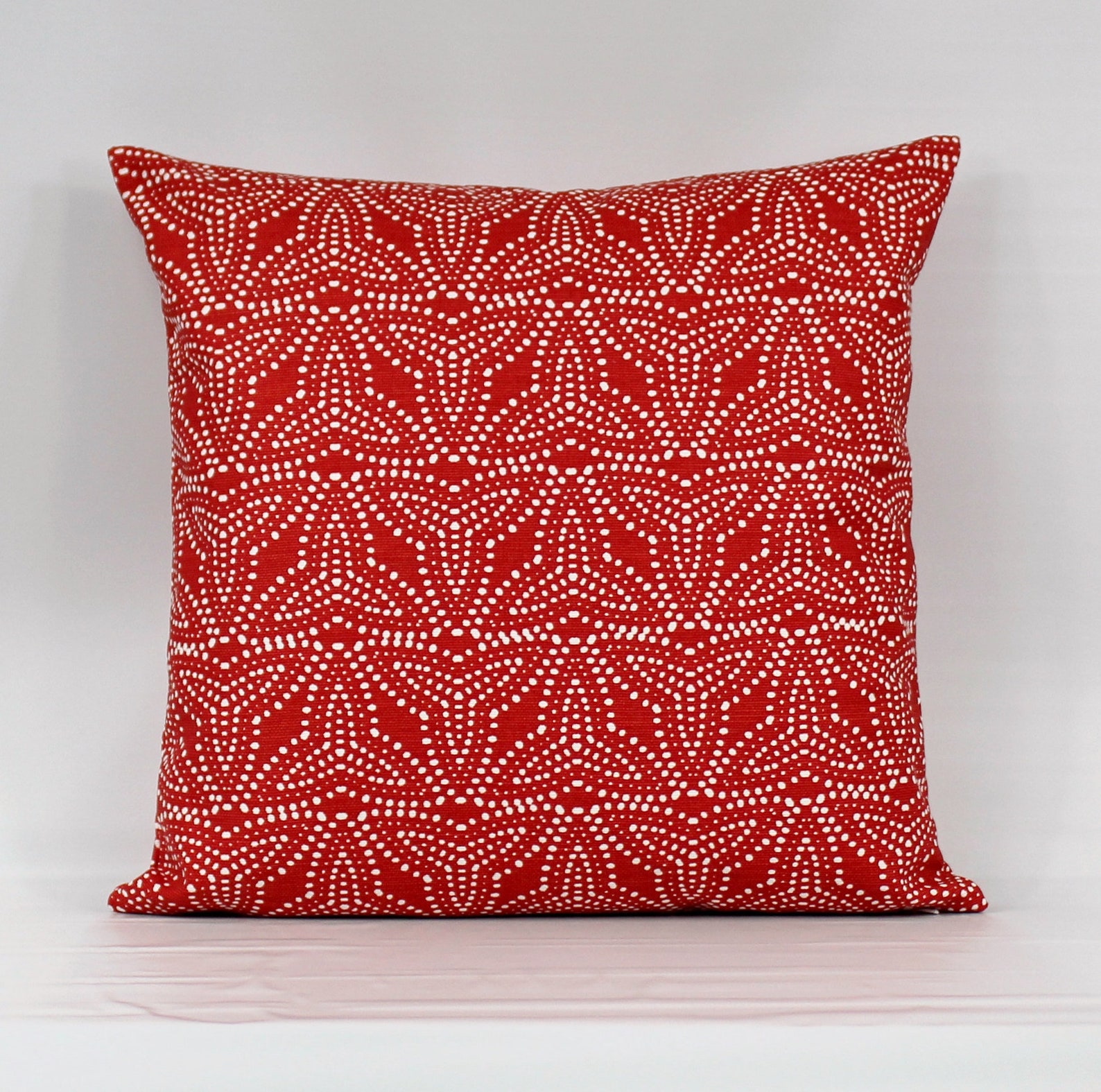 Red Throw Pillow Cover Red Geometric Pillow Red Pillows Red Etsy