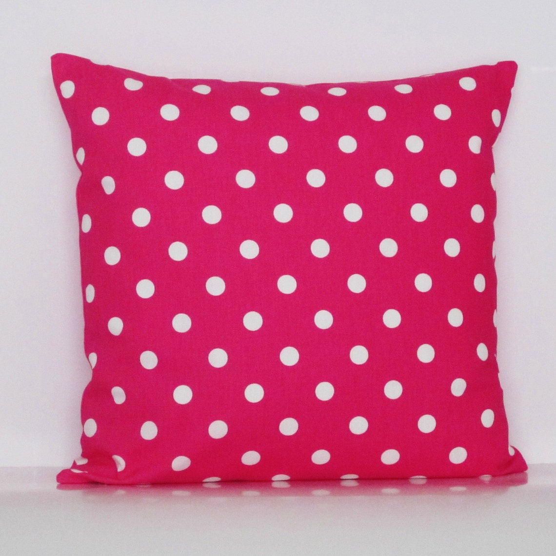 Pink Polka Dot Pillow Cover Pink Pillow Cover Fuchsia Polka Etsy