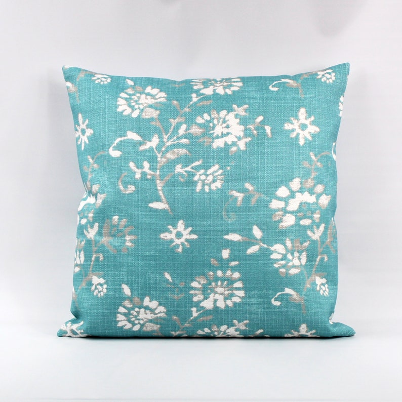 Aqua Outdoor Pillow Cover Aqua Outdoor Pillow Aqua Etsy
