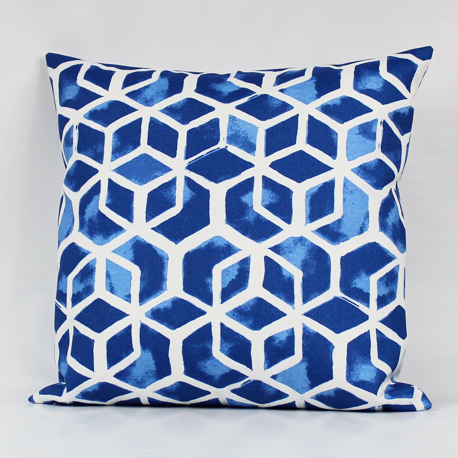 Blue Outdoor Pillow Cover Royal Blue Outdoor Cushion Cobalt Etsy