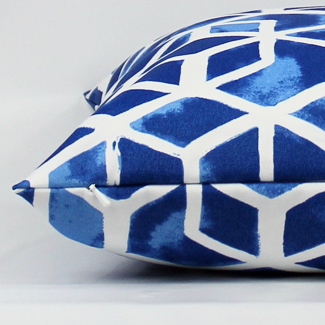 Blue Outdoor Pillow Cover Royal Blue Outdoor Cushion Cobalt Etsy