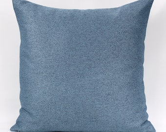 Blue Outdoor Pillow Cover, Solid Blue Outdoor Pillow Cover, Blue OutdoorThrow Pillow, Blue Accent Pillow, Patio Pillow, Porch, Soft, Zipper