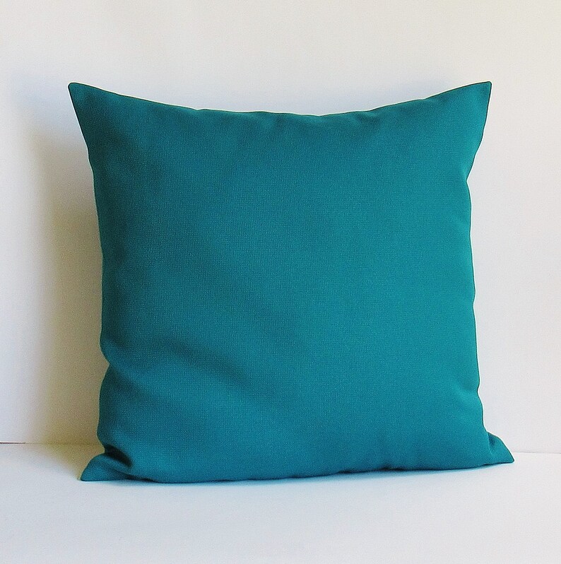 Teal Outdoor Pillow Cover Turquoise Outdoor Accent Pillow Etsy