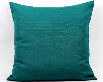 Teal Outdoor Pillow Cover, Teal Green Outdoor Accent Pillow, Porch Pillow, Deck Pillow, Teal Outdoor Decor, Teal Patio Pillow, Porch, Zipper