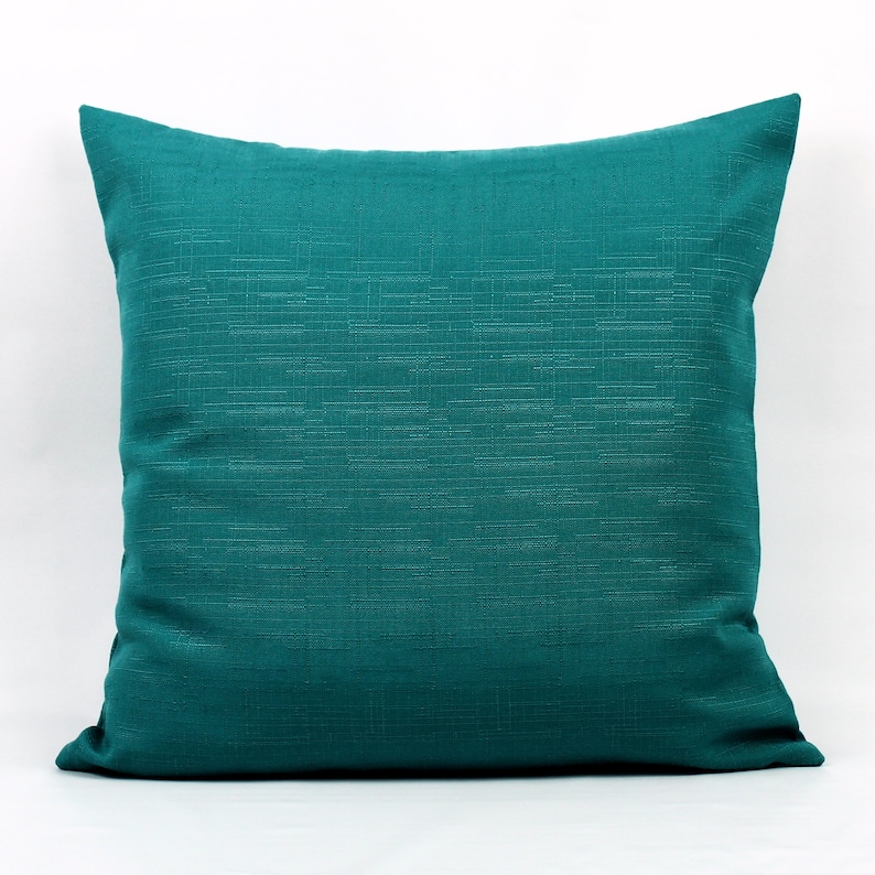 Teal Outdoor Pillow Cover Teal Green Outdoor Accent Pillow Etsy