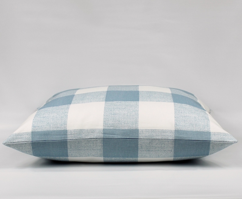 Blue Buffalo Plaid Pillow Cover Blue Buffalo Check Blue Etsy