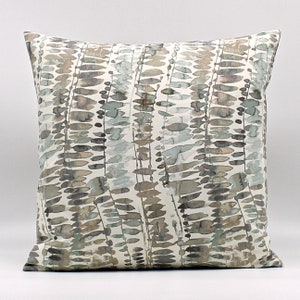 Taupe Outdoor Pillow Cover, Aqua Outdoor Throw Pillow, Seafoam Outdoor Pillow, Outdoor Decor, Designer Pillow, Coastal, Invisible Zipper