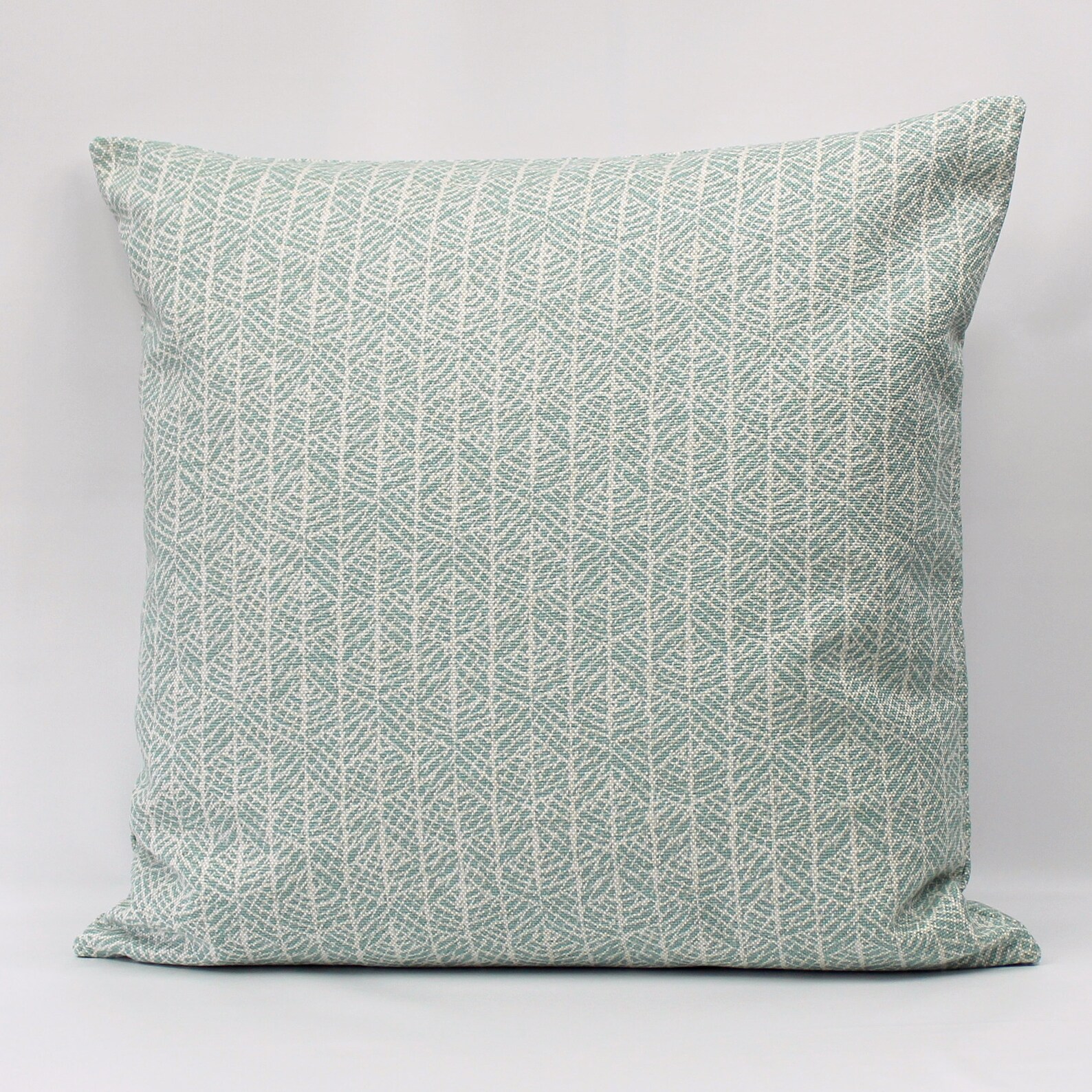 Aqua Throw Pillow Cover Aqua Stripe Pillow Neutral Pillow Etsy