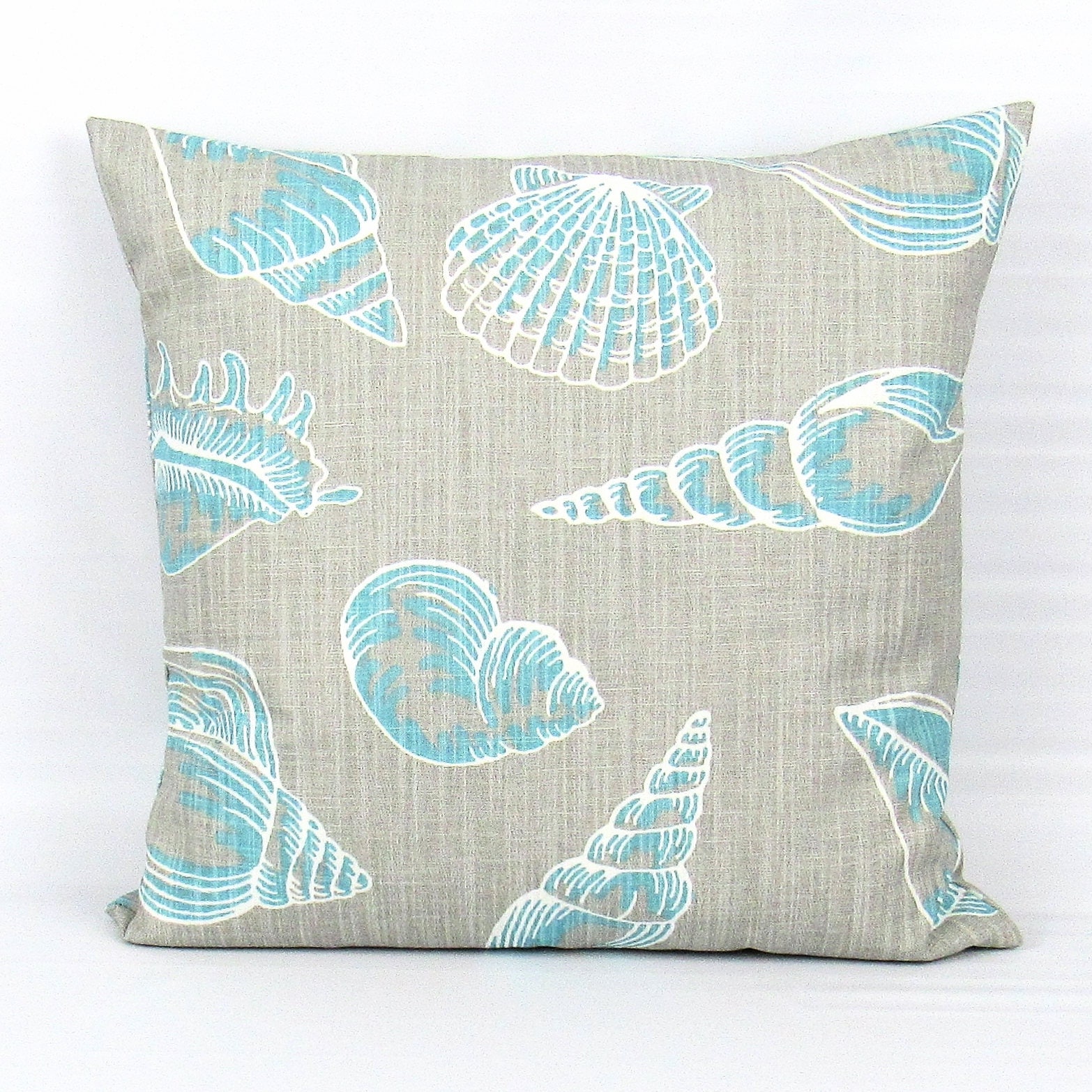 Yellow and White Coastal Decor Accent Pillows. Shell Fish print. (45x4 –  Dream it. Build it. Love it.