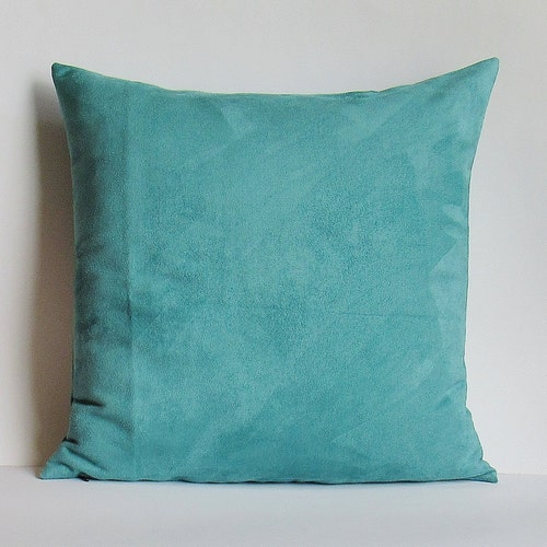 Seafoam Suede Pillow Cover Decorative Throw Accent Lumbar Etsy
