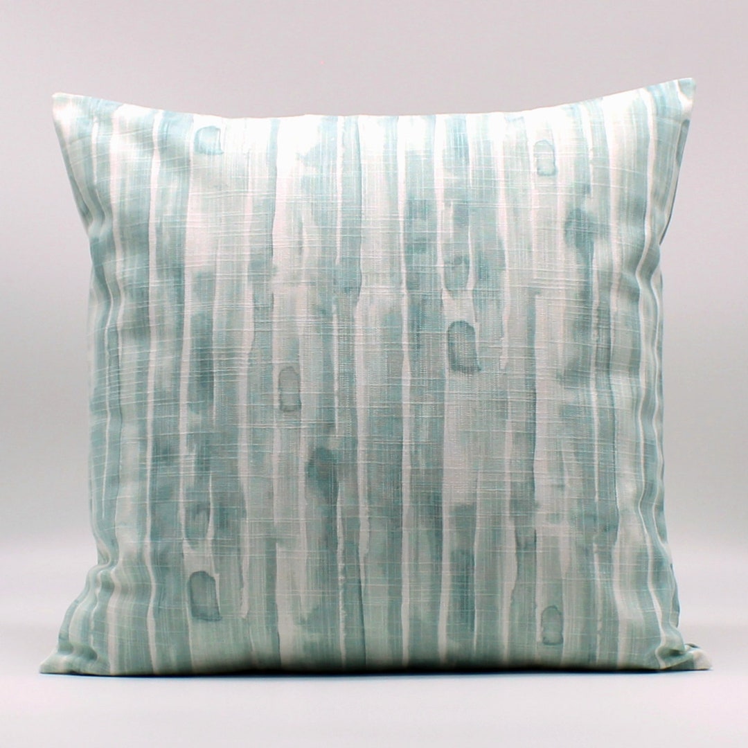 Aqua Green Throw Pillow Cover, Watercolor Aqua Green Home Decor, Spa