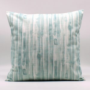 Aqua Green Throw Pillow Cover, Watercolor Aqua Green Home Decor, Spa Green Pillow Cover, Designer Pillow, Coastal Decor, Aqua White, Zipper