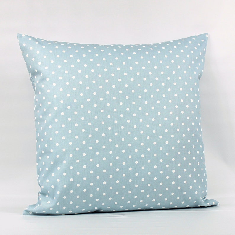 Blue Nursery Pillow Blue Polka Dot Pillow Cover Baby Boy Etsy