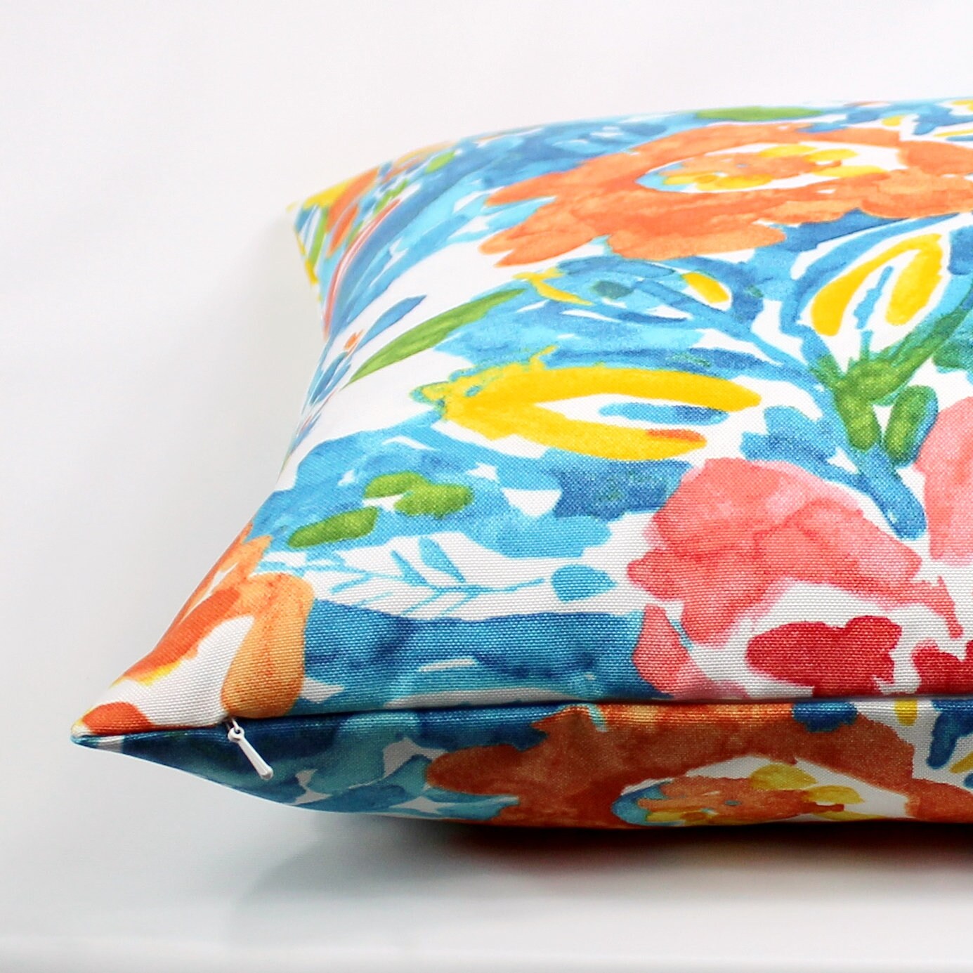 Floral Outdoor Pillow Cover Colorful Outdoor Pillow Cover Etsy