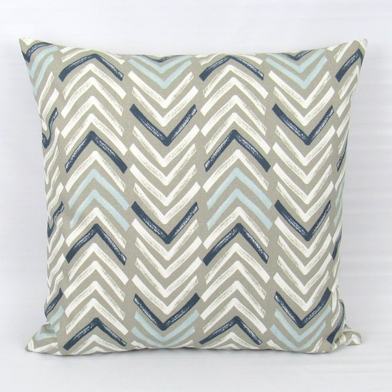 Chevron Pillow Cover Navy Pillow Taupe Pillow Gray Throw Pillow Cover Aqua Pillow Decorative Pillow Cover Lumbar Pillow Cover Zipper Etsy